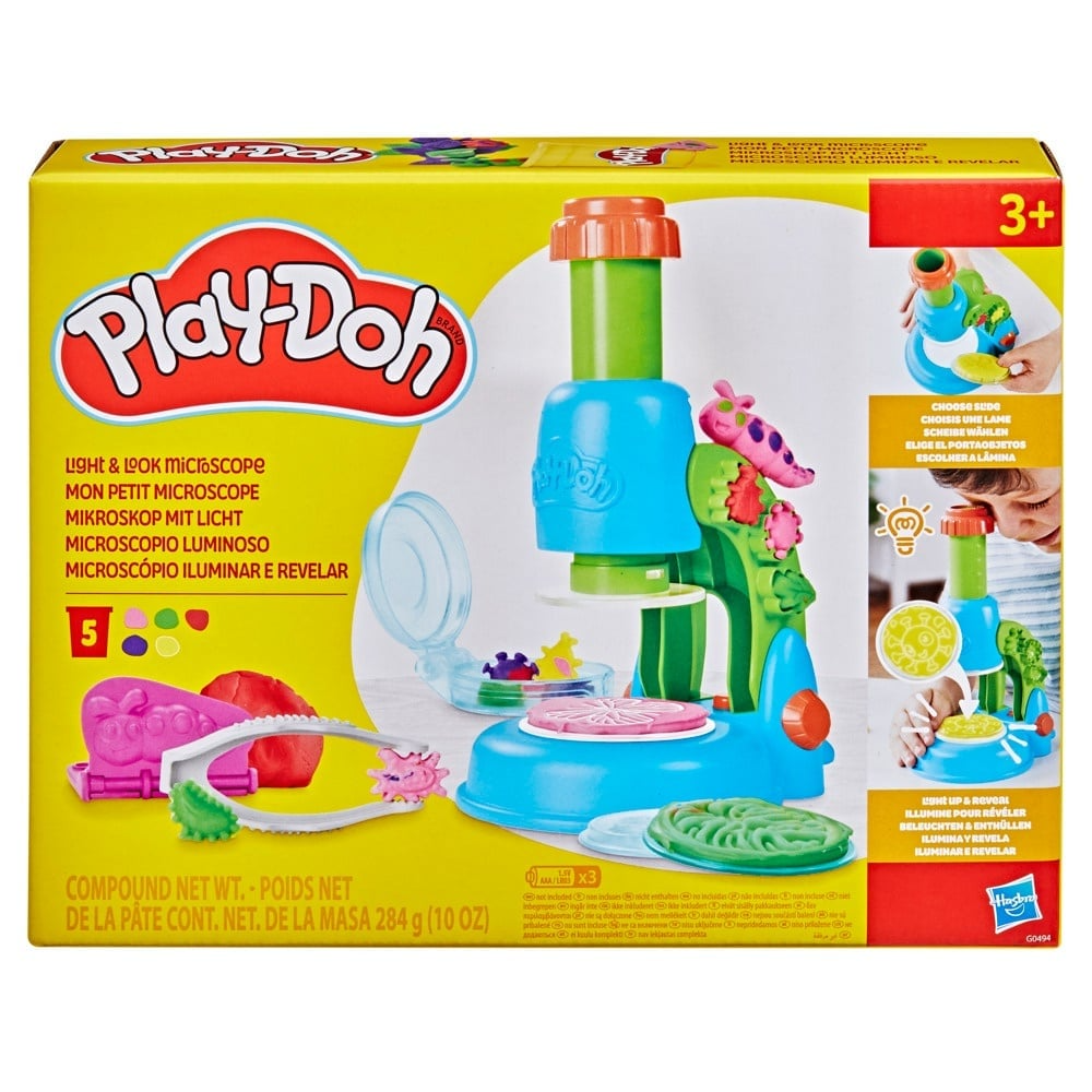 Play-Doh Microscopio Luminoso – Set de Ciencia y Plastilina | Hasbro +3 años