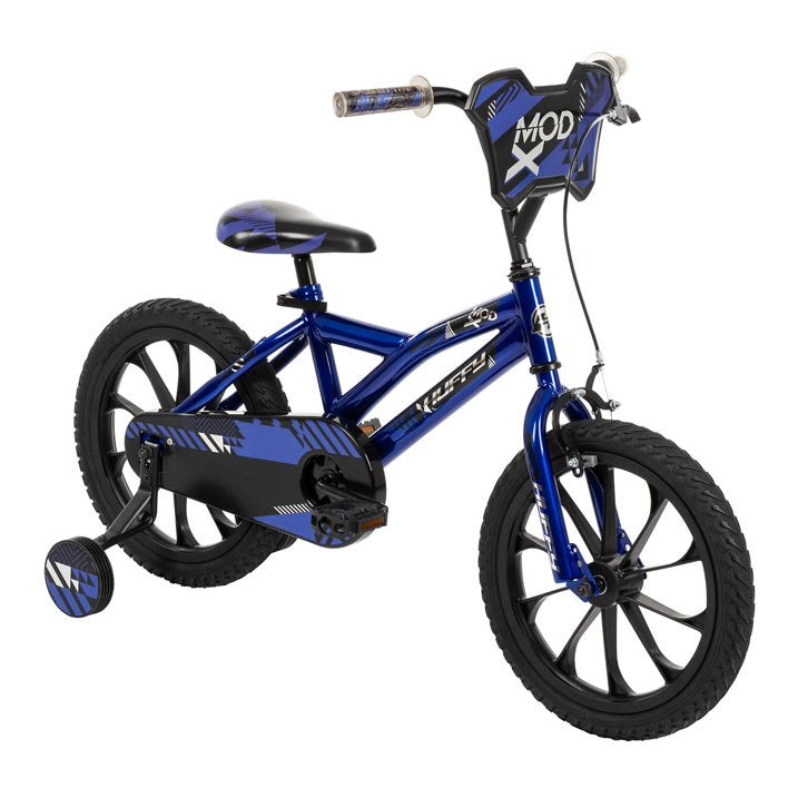 Bicicleta Infantil Huffy MOD X Rodada 16 – Azul con Llantas de Entrenamiento