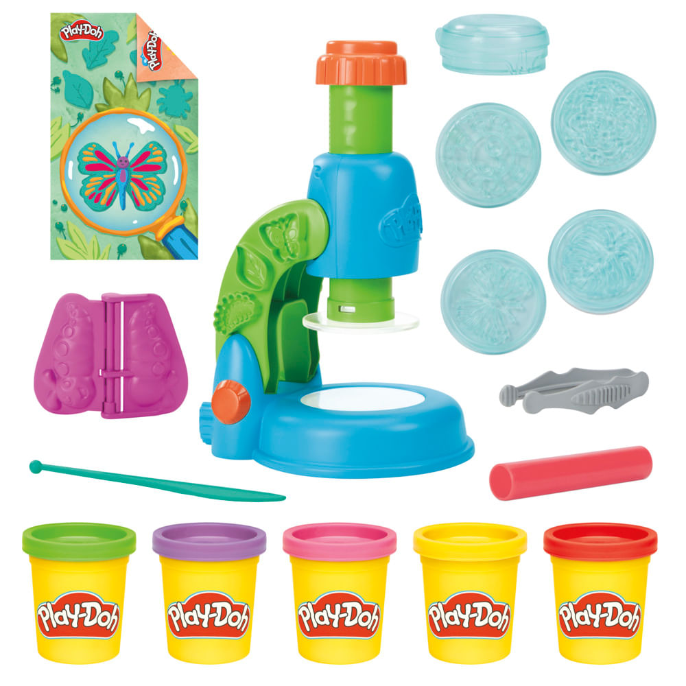 Play-Doh Microscopio Luminoso – Set de Ciencia y Plastilina | Hasbro +3 años