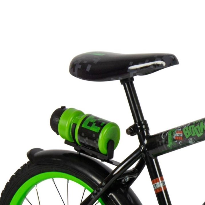 Bicicleta Infantil Huffy Minecraft Rodada 16 – Verde con Llantas de Entrenamiento