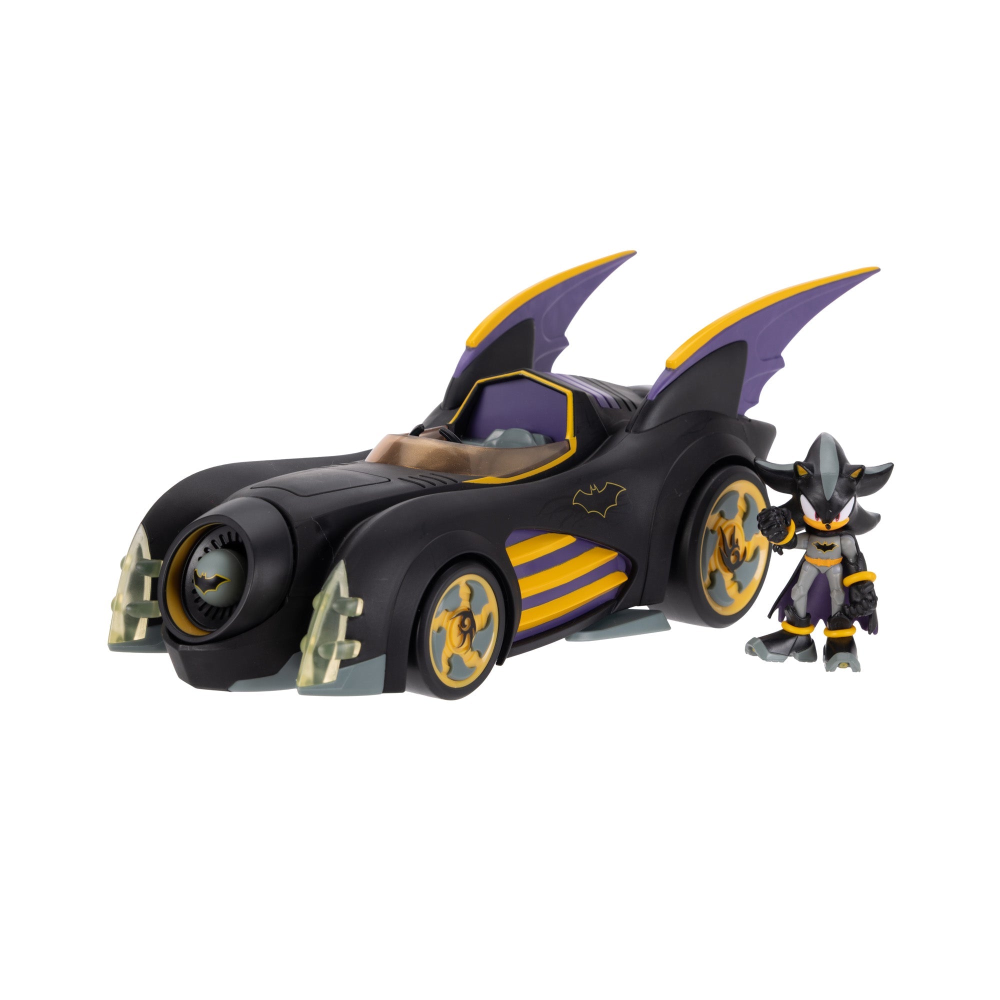 DC x Sonic the Hedgehog - Batimóvil con Shadow como Batman (Figura de 2.5 Pulgadas)