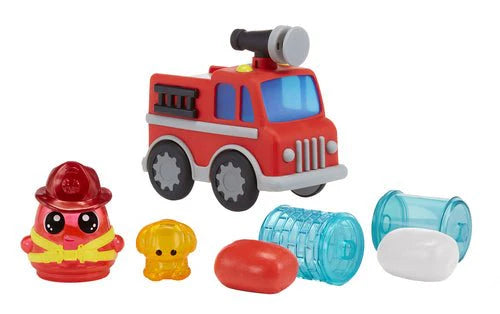 DohKins Camión de Bomberos y Bombero – masa que nunca se seca con personajes y accesorios | +3 años