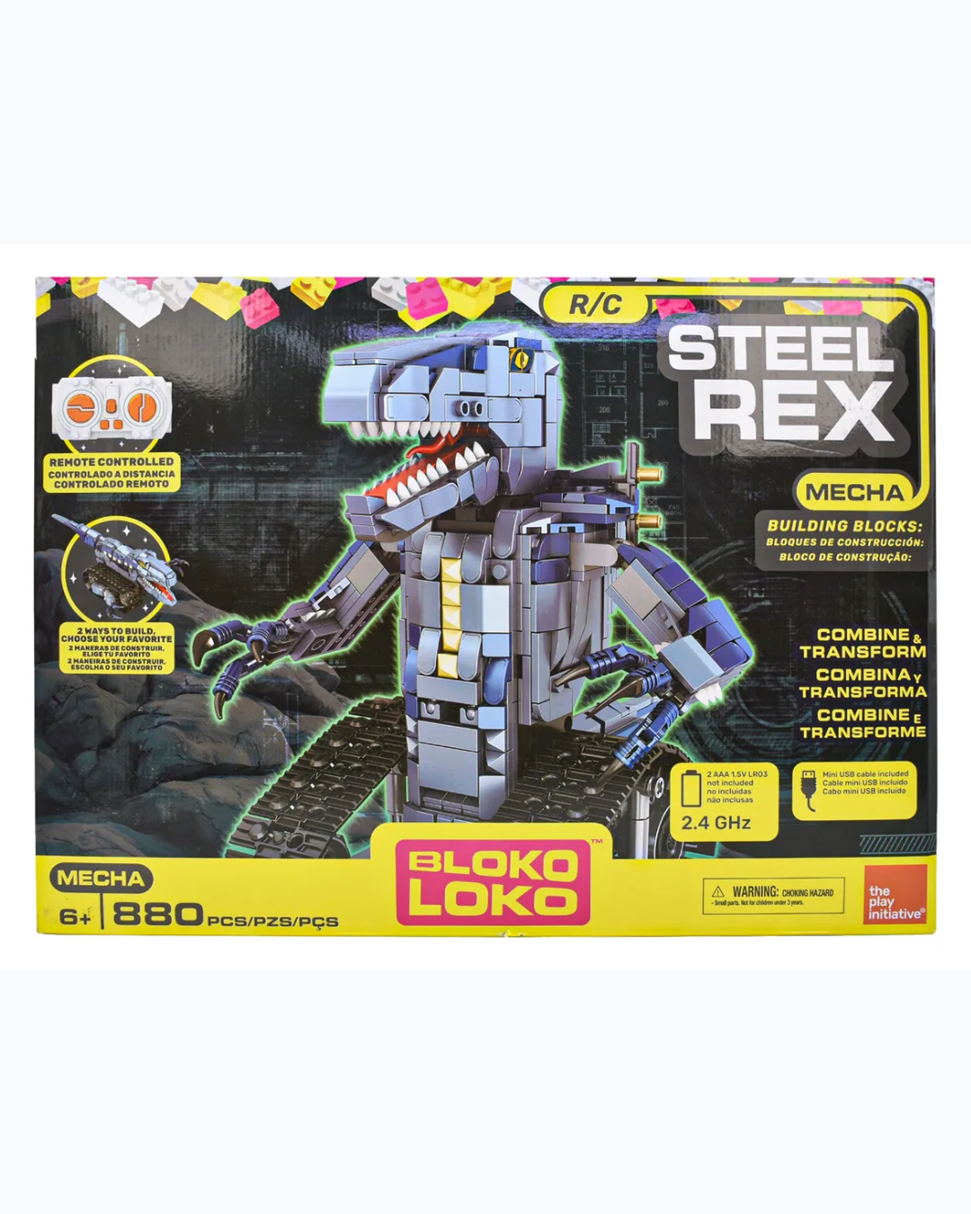 Bloko Loko Rex de Hierro - Set de Construcción Dinosaurio 879 Piezas