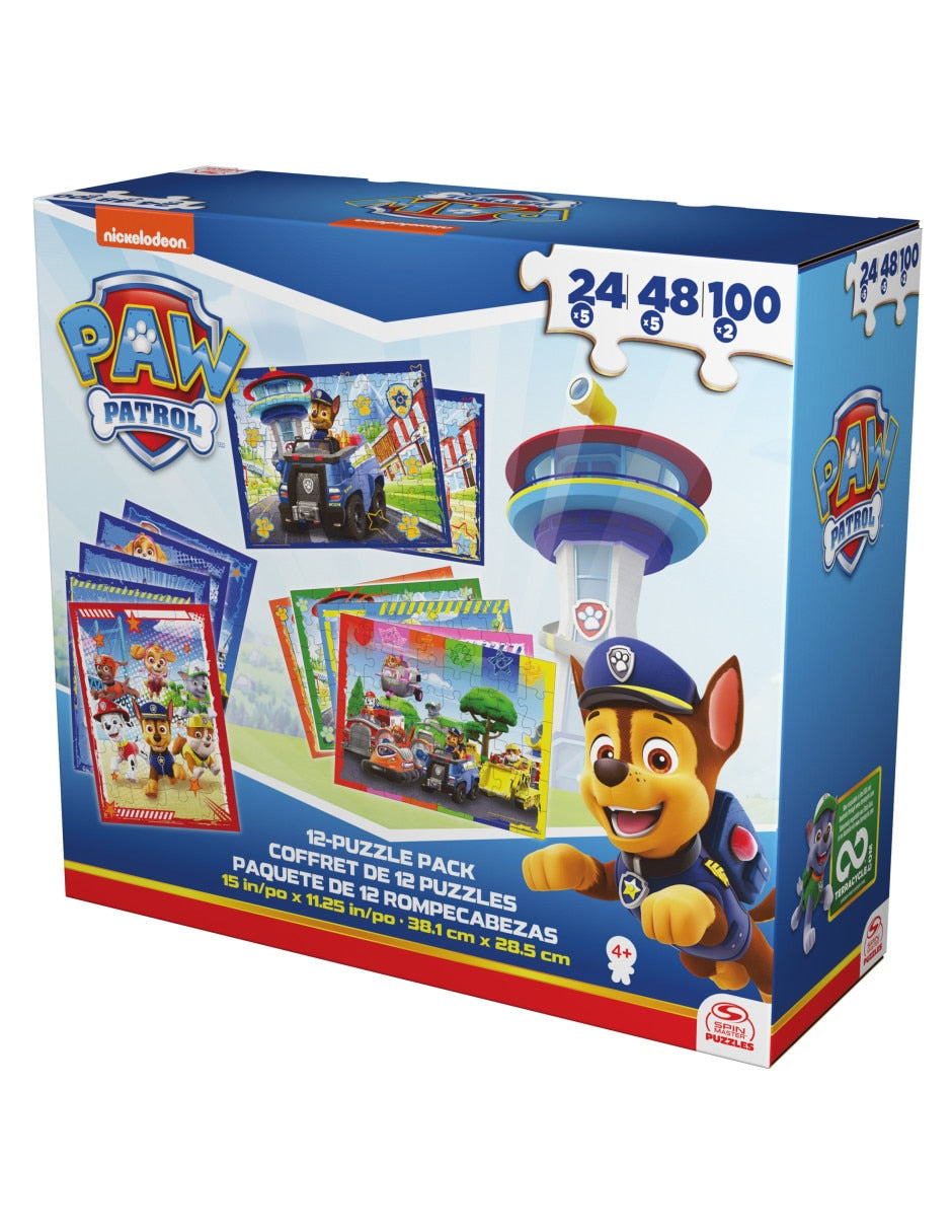 Paw Patrol Rompecabezas 12 en 1 (Cardinal)