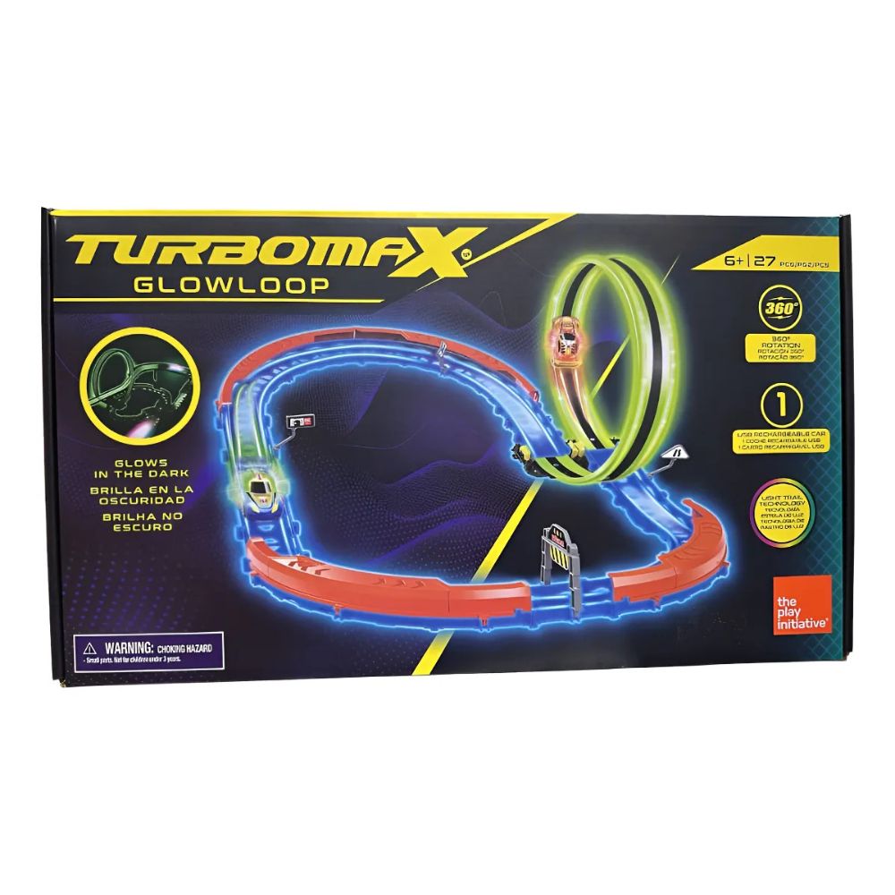 Turbomax Glowloop – pista de carreras que brilla en la oscuridad | +6 años