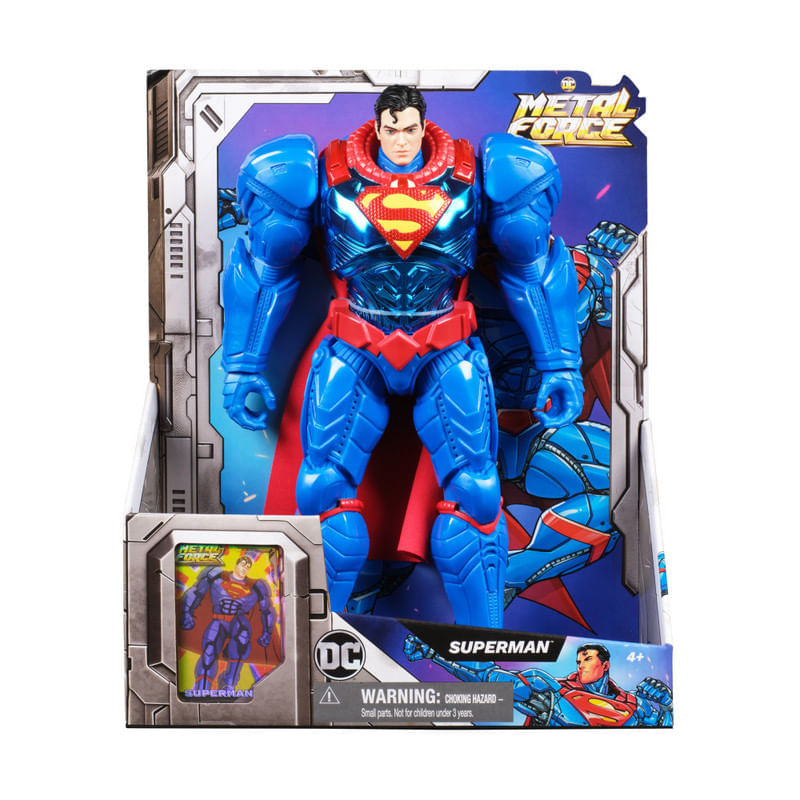 DC Metal Force Superman – figura coleccionable XL de 30 cm con acabado metálico | +4 años