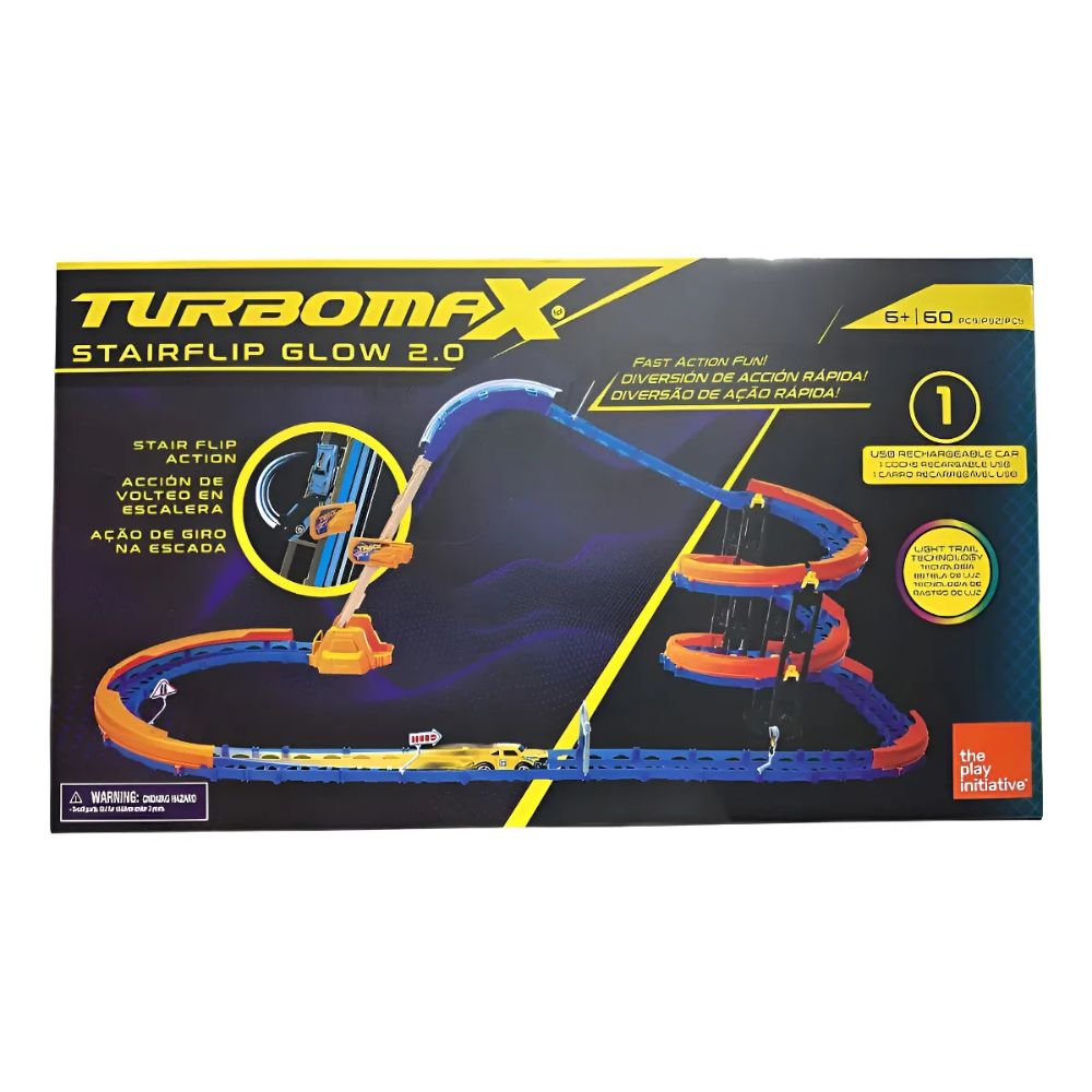 Turbomax Pista de Carreras Resplandor de Escalera – Stairflip Glow que brilla en la oscuridad | +6 años