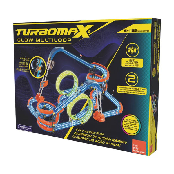 Turbomax Pista Multiloop Glow con Radio Control – 113 piezas