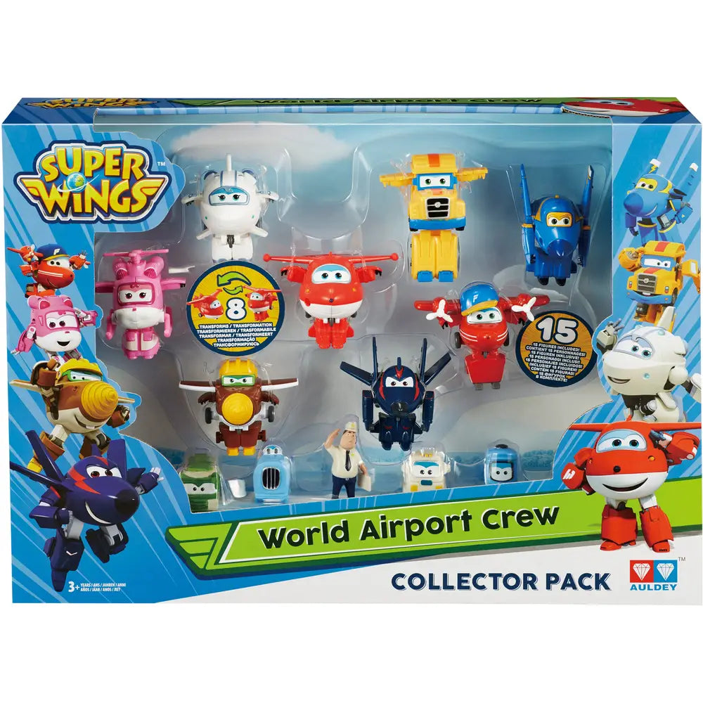 Super Wings Tripulación del Aeropuerto Mundial 10 Piezas (World Airport Crew)