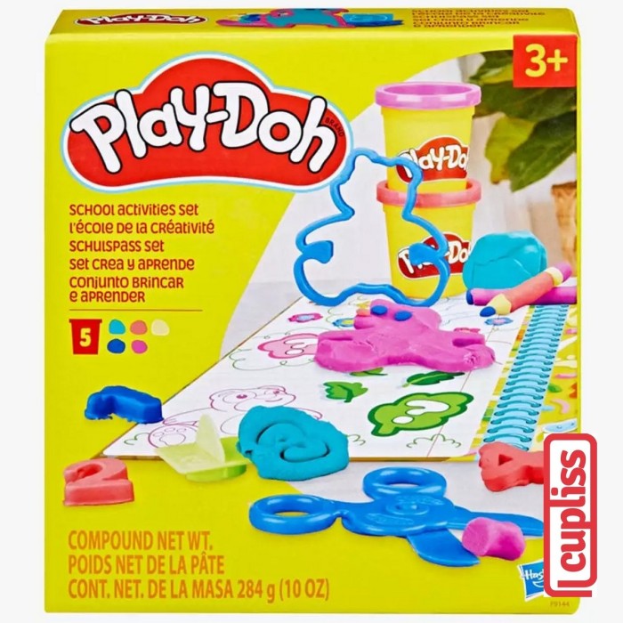 Play-Doh Set Actividades Escolares – masa, sellos de números y cortadores | +3 años