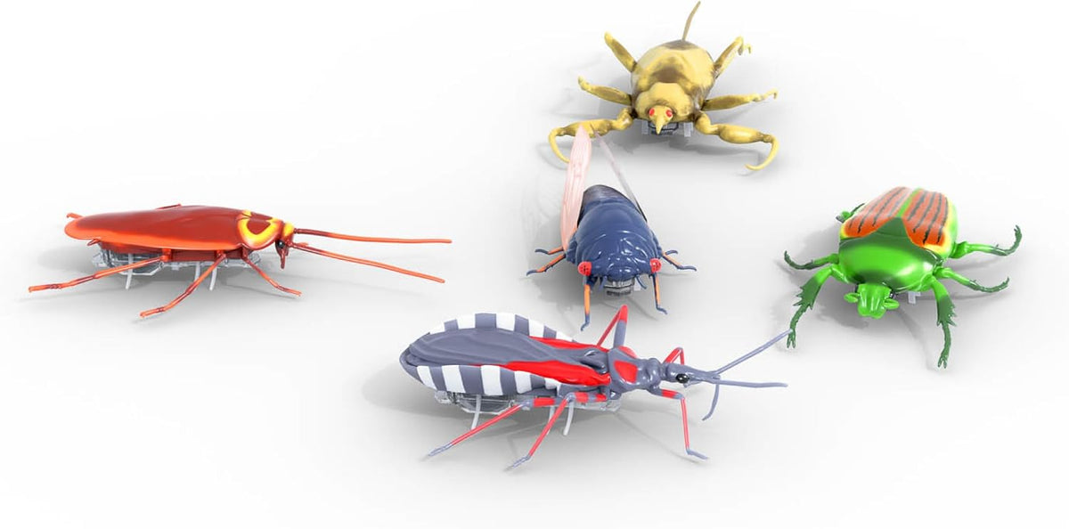 Hex Bots Nano Real Bugs – set de 5 insectos electrónicos con movimiento | +3 años