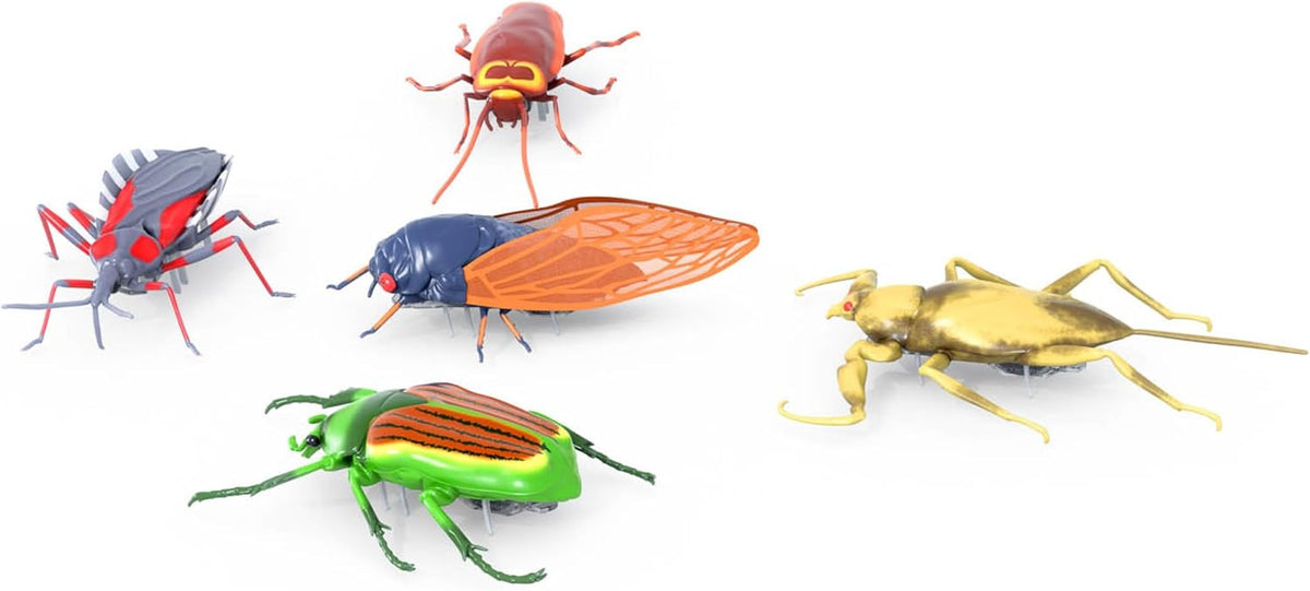 Hex Bots Nano Real Bugs – set de 5 insectos electrónicos con movimiento | +3 años