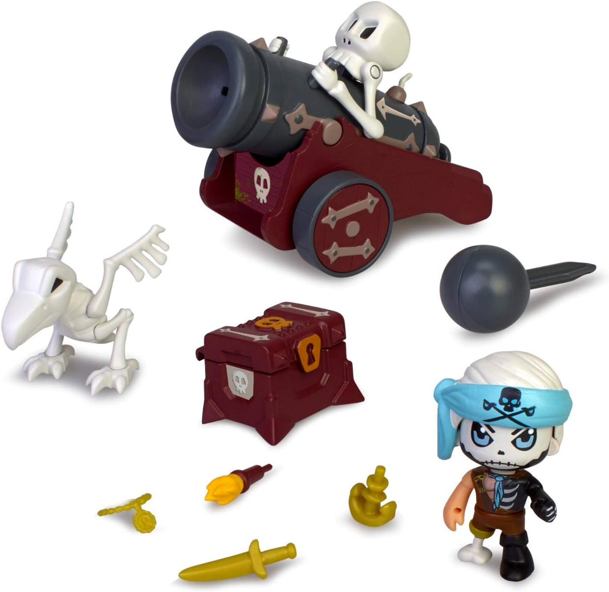 Pinypon Action Cañón Pirata Fantasma – con figura y cofre del tesoro | 4+ años