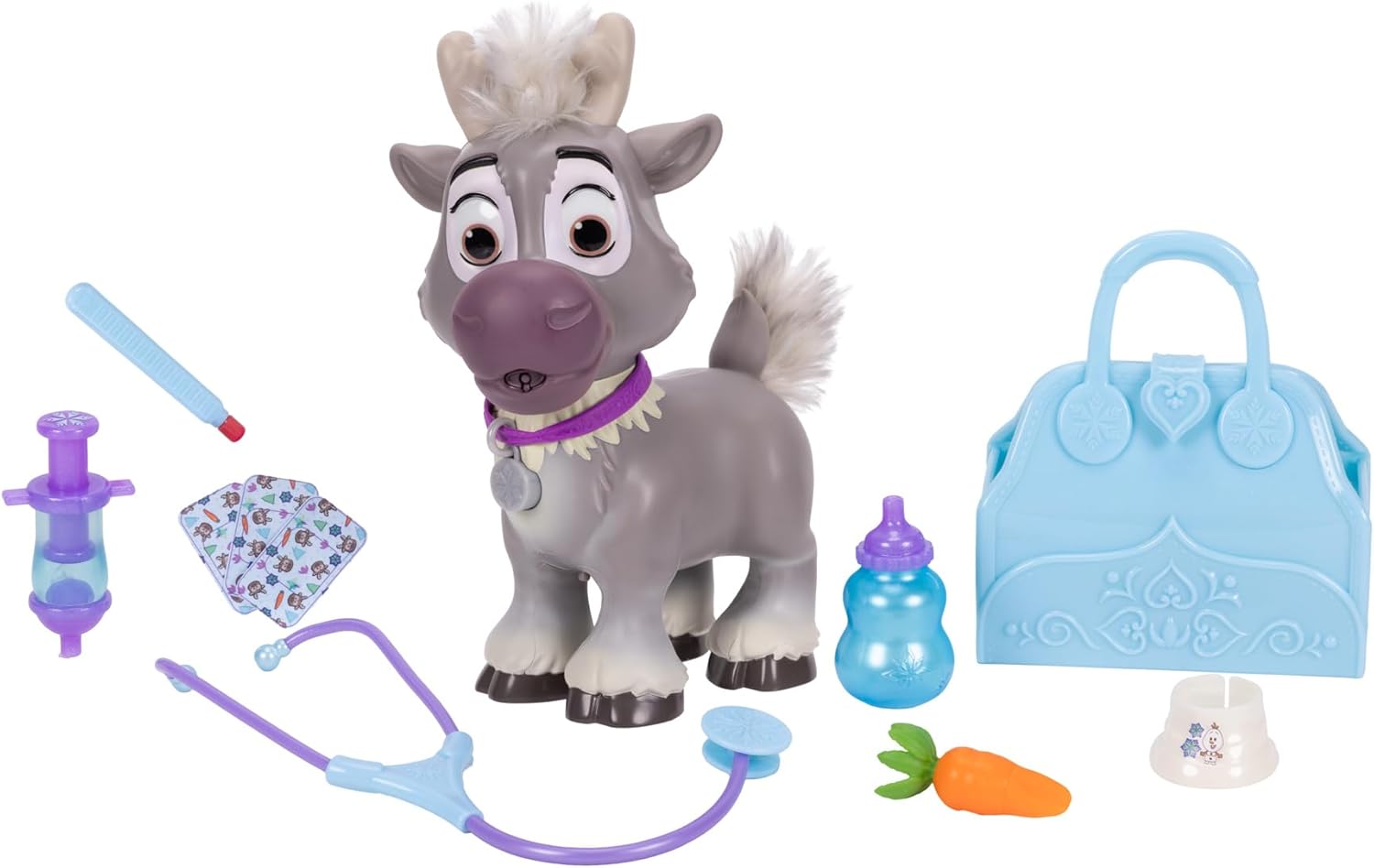 Disney Frozen Sven Care Kit – Set de Cuidado del Reno con Accesorios Interactivos | +3 años