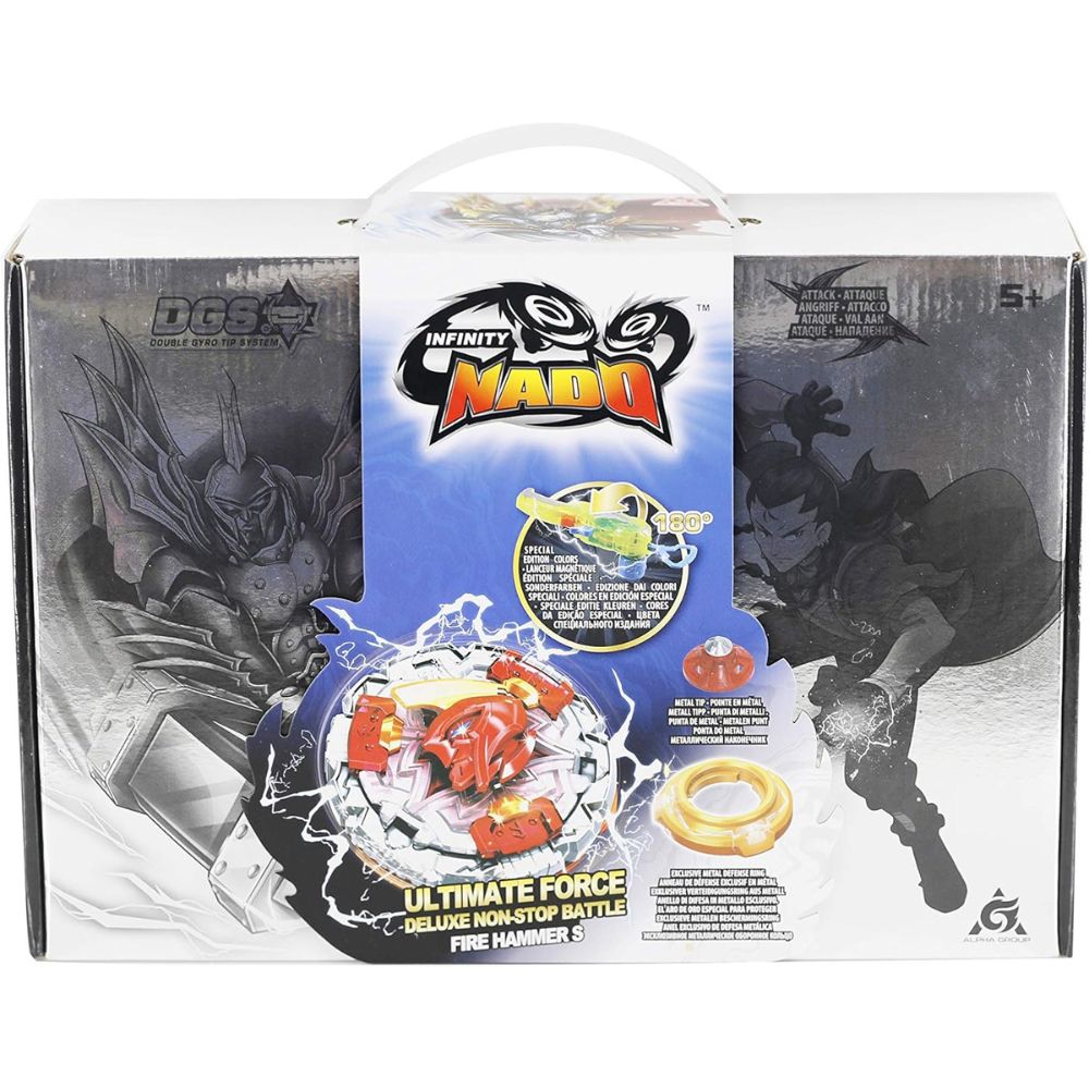 Infinity Nado Peonza Doble Metal con Lanzador Magnético de Doble Giro (Modelos Surtidos)