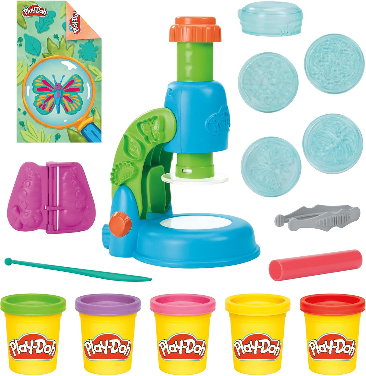 Play-Doh Microscopio Luminoso – Set de Ciencia y Plastilina | Hasbro +3 años