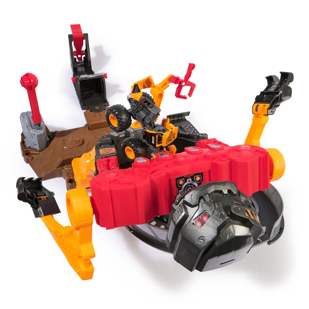 Monster Jam Smash & Bash SmashBot – Pista con Robot Gigante y Vehículo Digatron