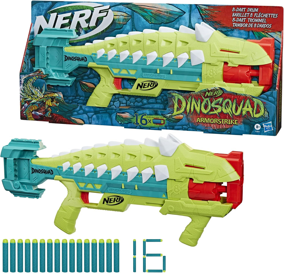 Nerf DinoSquad Armorstrike – juguete de espuma con diseño de dinosaurio | +8 años