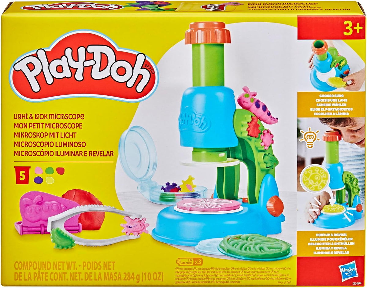 Play-Doh Microscopio Luminoso – Set de Ciencia y Plastilina | Hasbro +3 años