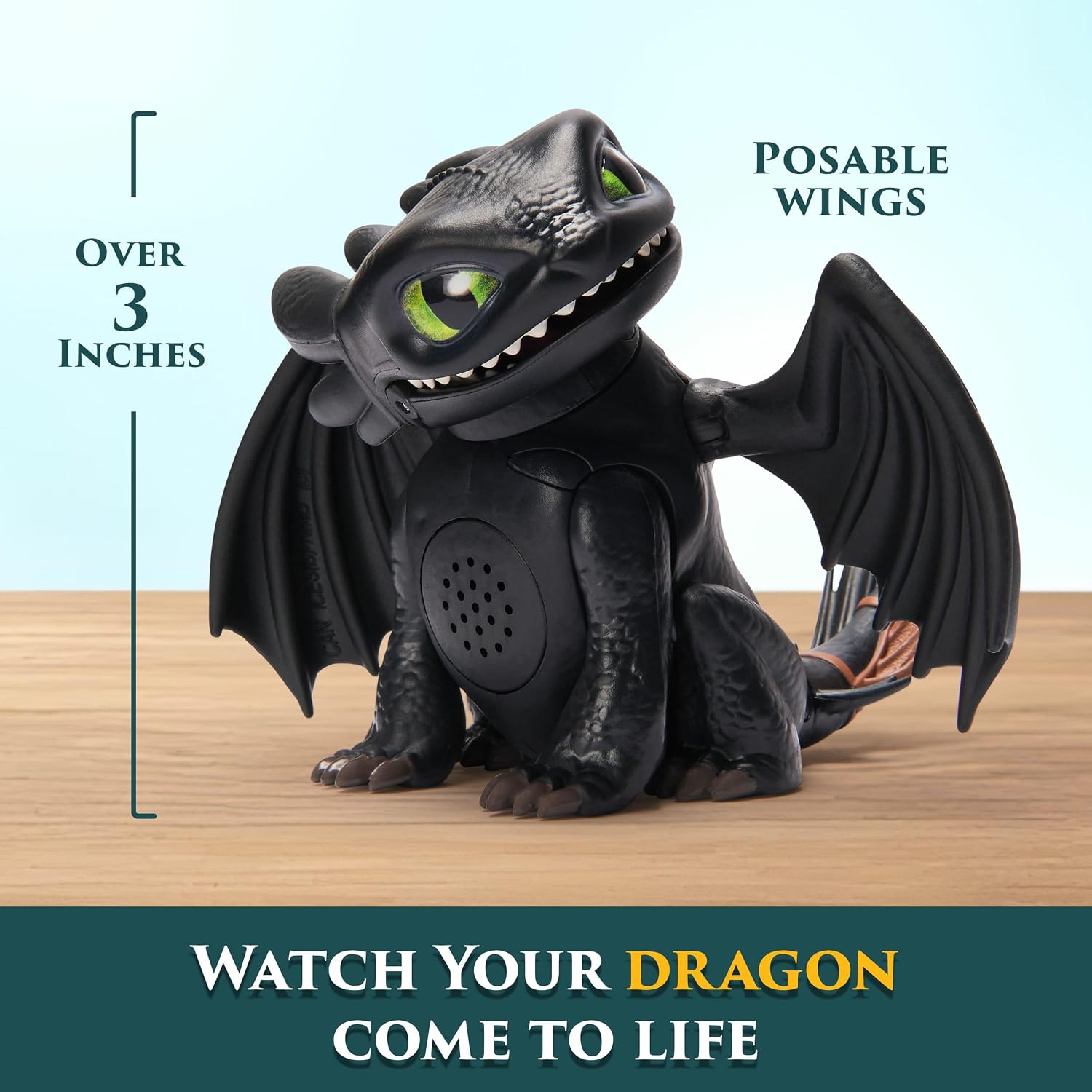 Detalle del movimiento de cabeza del mini dragón