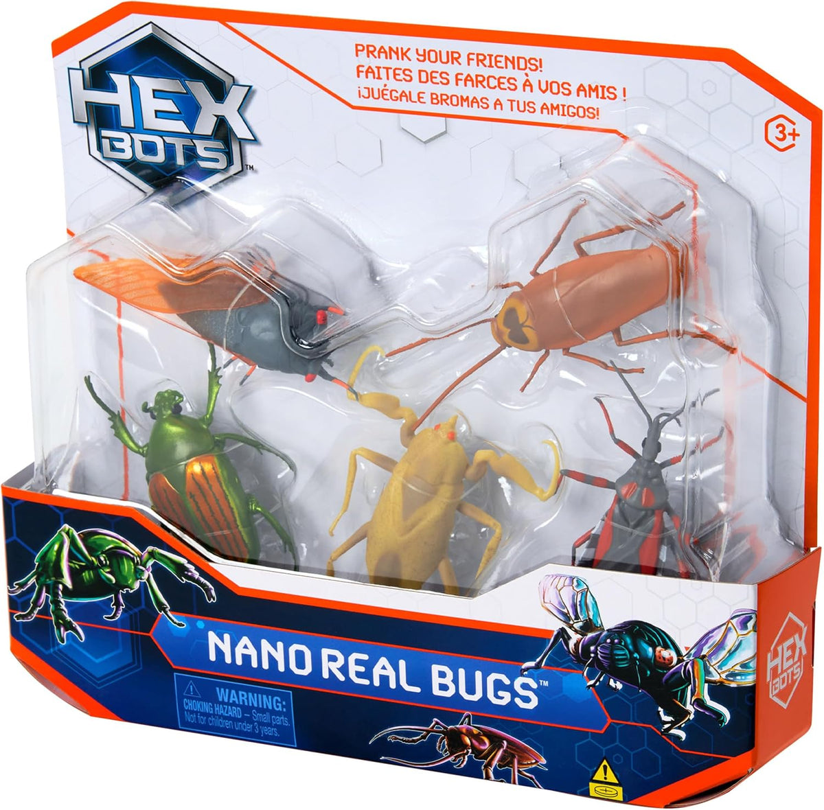 Hex Bots Nano Real Bugs – set de 5 insectos electrónicos con movimiento | +3 años