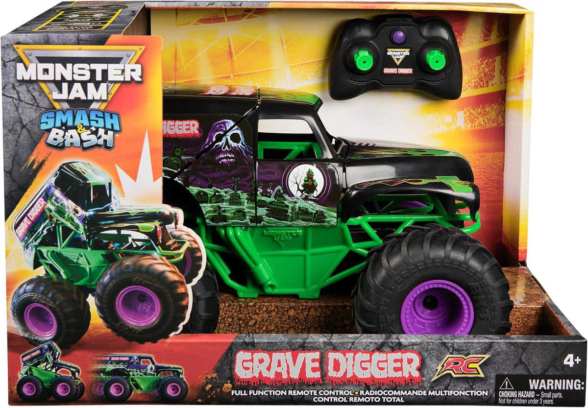 Monster Jam Grave Digger – camión monstruo a radio control 2.4 GHz | 4+ años