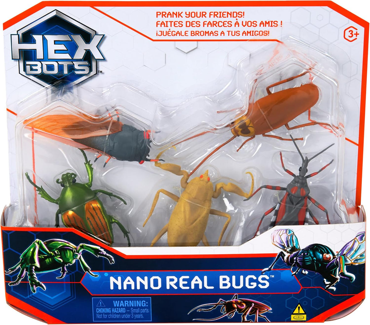 Hex Bots Nano Real Bugs – set de 5 insectos electrónicos con movimiento | +3 años
