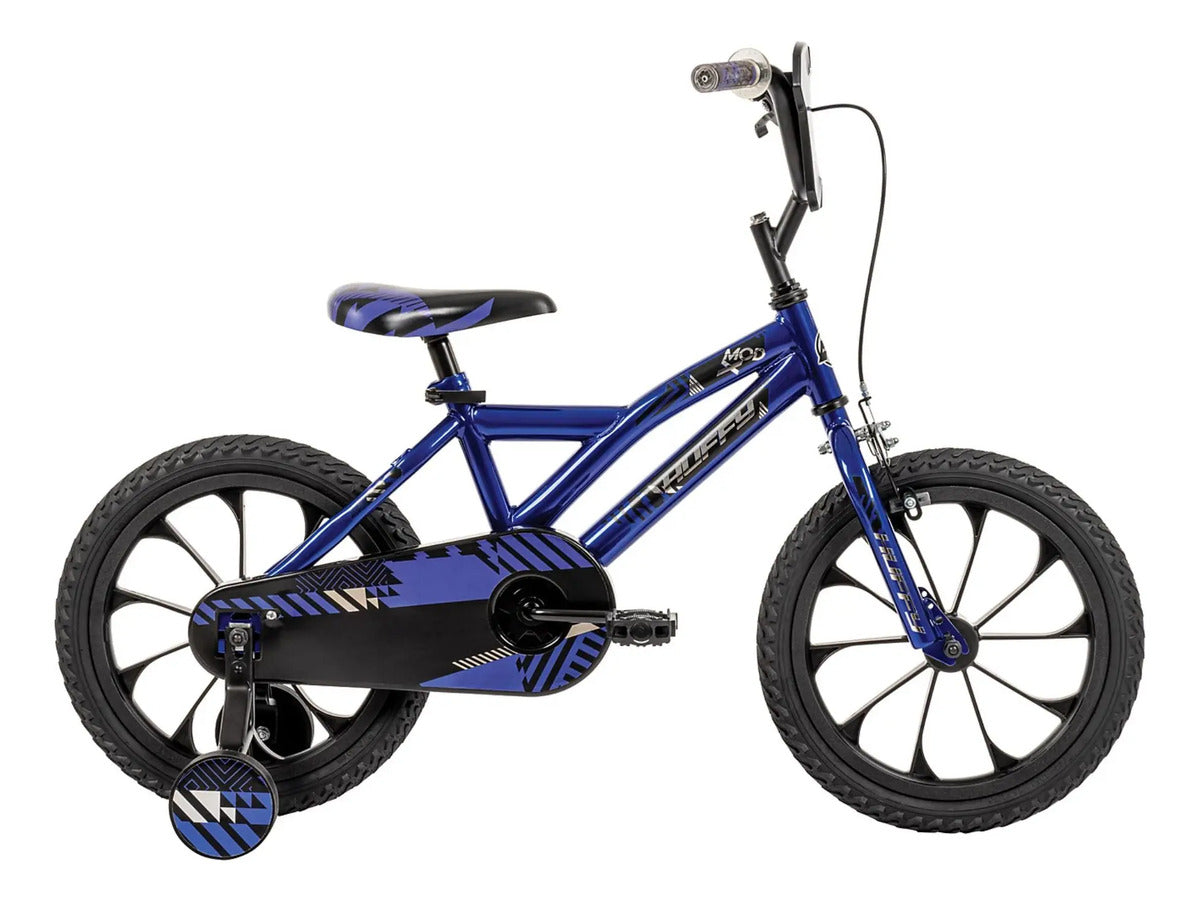 Bicicleta Infantil Huffy MOD X Rodada 16 – Azul con Llantas de Entrenamiento