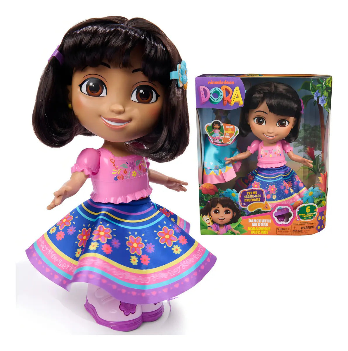 Dora Baila Conmigo – muñeca bailarina interactiva con música y frases bilingües | +3 años