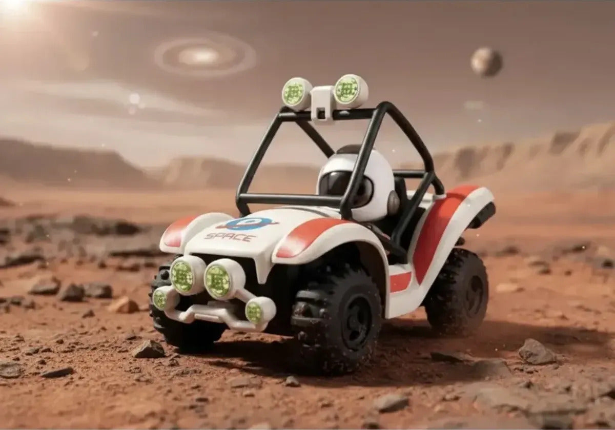 Pinypon Action Mini Buggy Espacial – coche con figura astronauta y 4 accesorios | +4 años