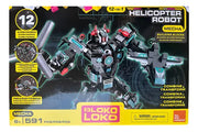 Bloko Loko Robo Helicóptero - Set de Construcción 591 Piezas