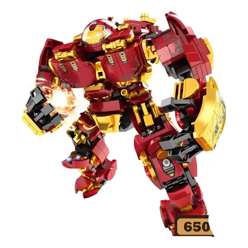 Bloko Loko Robot de Fuerza Fuego Rojo - Bloques de Construcción