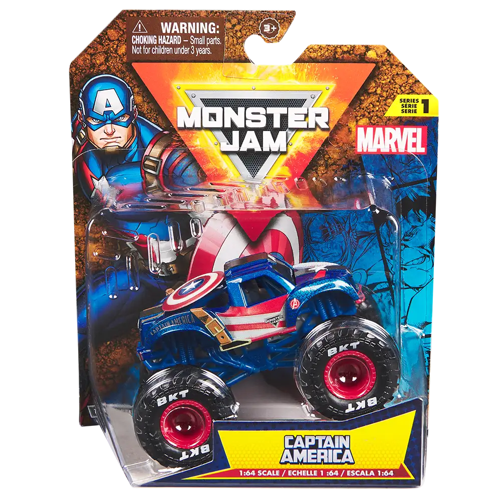 Monster Jam Marvel – Vehículo Die-Cast Escala 1:64 (Modelo Surtido)