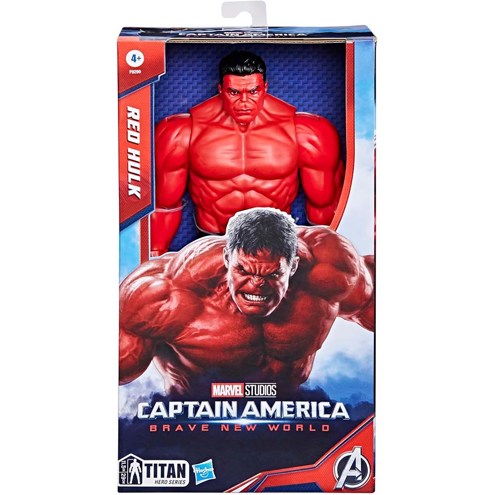 Marvel Capitán América Brave New World – figura Red Hulk Titan Hero Deluxe 30 cm | 4+ años