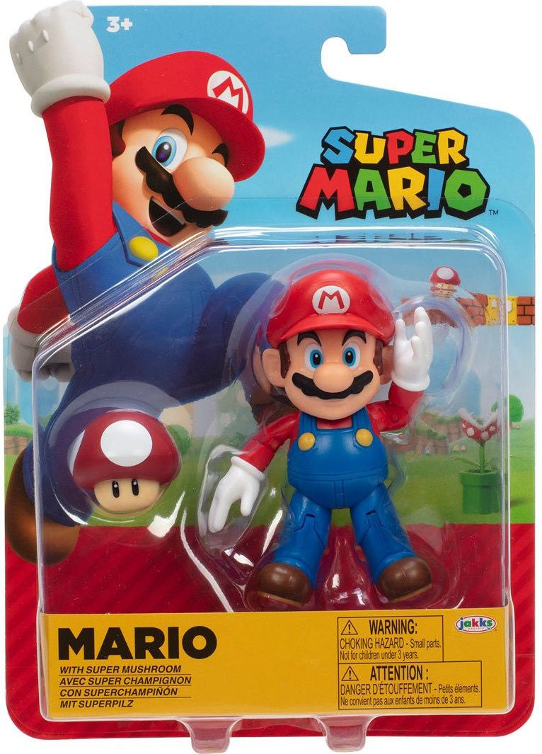 Super Mario - Figura Articulada 10 cm (4 pulgadas) - Surtido