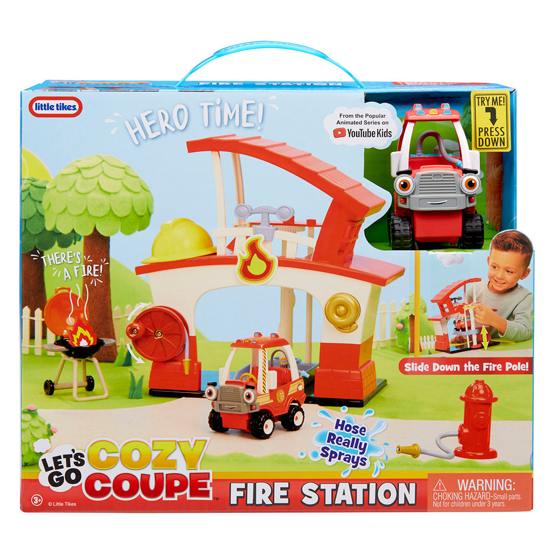 Little Tikes Let's Go Cozy Coupe Estación de Bomberos – con camión y boca de incendios | 3+ años