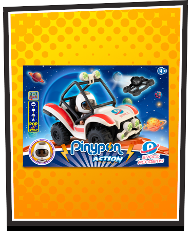 Pinypon Action Mini Buggy Espacial – coche con figura astronauta y 4 accesorios | +4 años