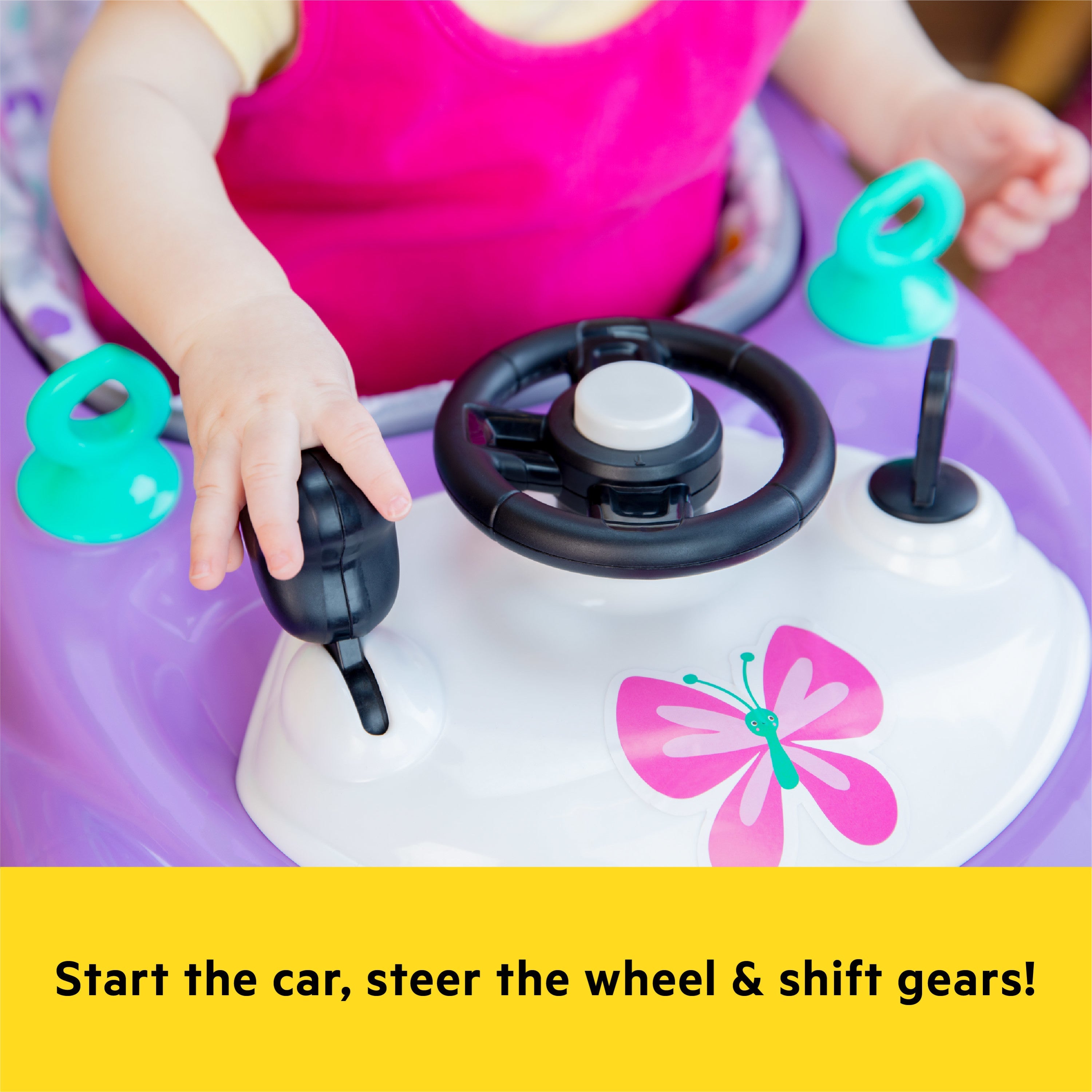 Bright Starts Little Speedster Caminador de Coche 3 en 1 Purple Power