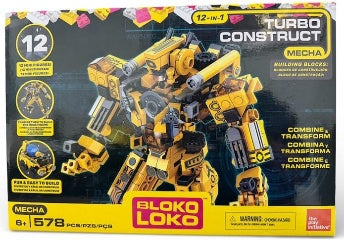Bloko Loko Turbo Construct Mecha 12 en 1 – Set de Construcción 578 Piezas | +6 años