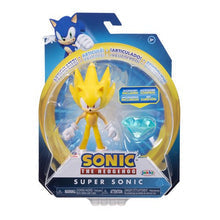 Sonic the Hedgehog - Super Sonic Figura Articulada de 4 Pulgadas (10 cm) con Súper Anillo