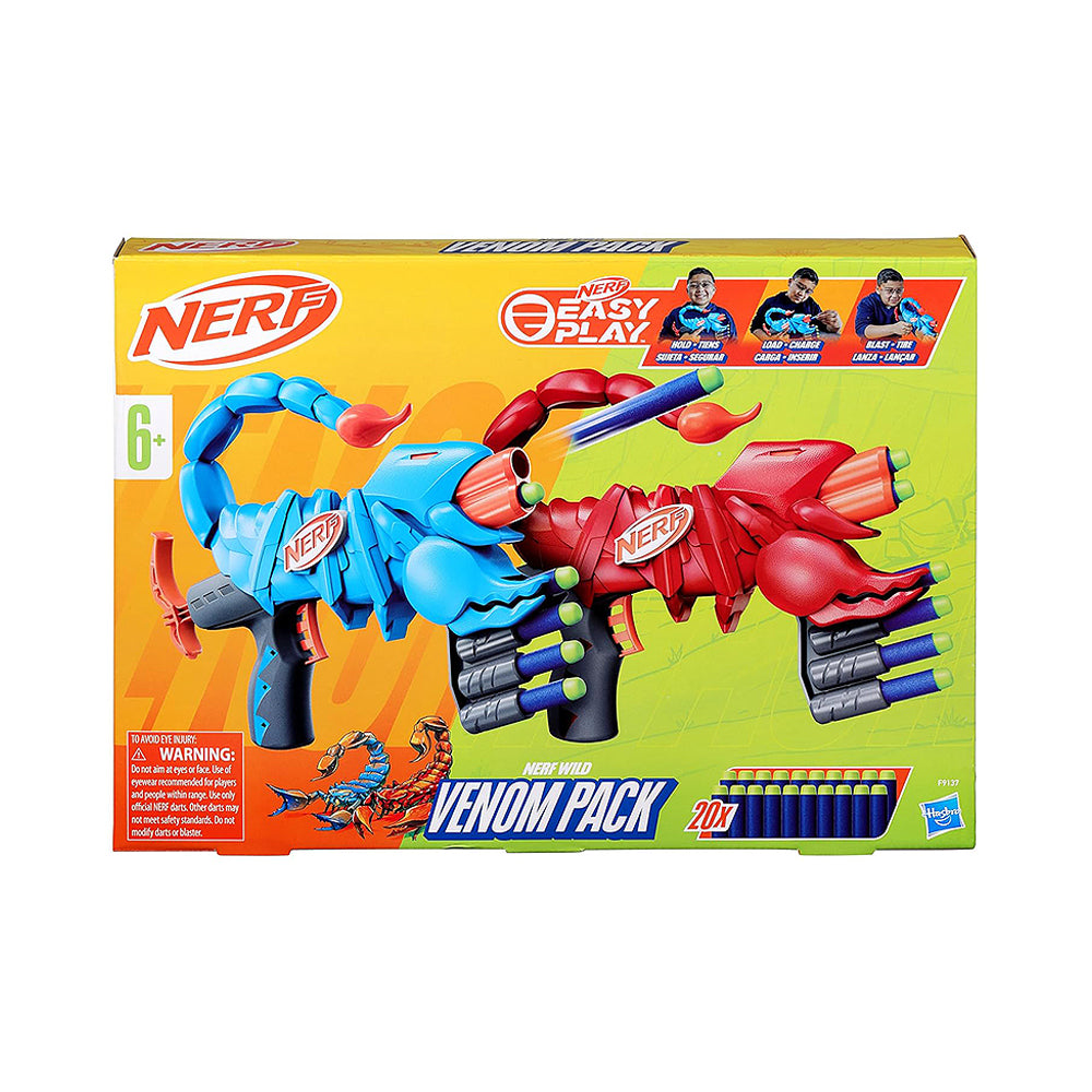 Nerf Wild Venompack Easy Play - Set de 2 lanzadores